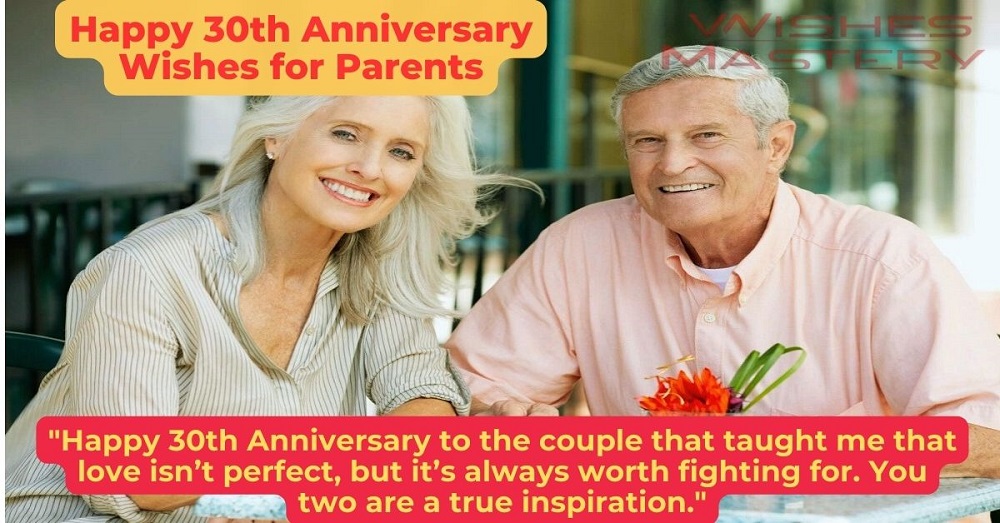 Happy 30th Anniversary Wishes for Parents