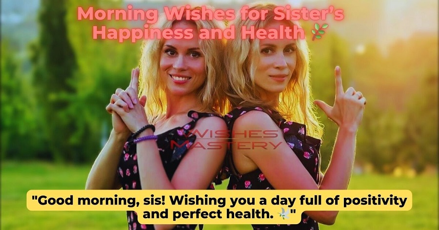 Morning Wishes for Sister’s Happiness and Health 🌿