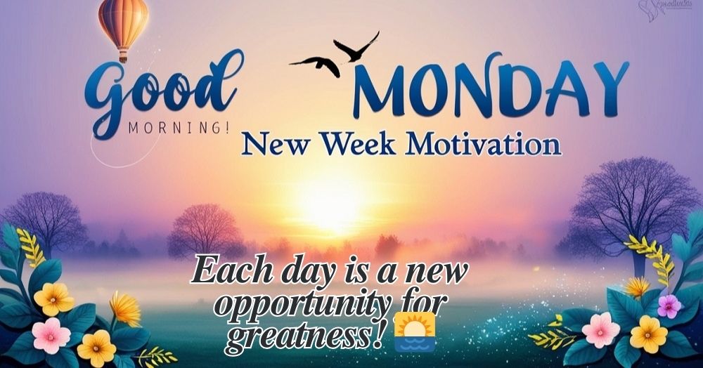 Good Morning Monday New Week Motivation