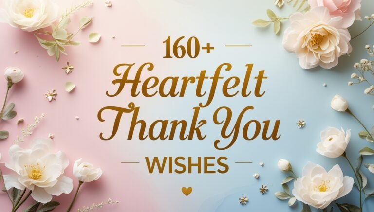 160+ Heartfelt Thank You Wishes - Wishes Mastery