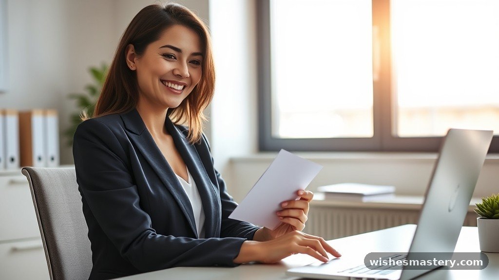 Short and professional first day of job wishes for cards