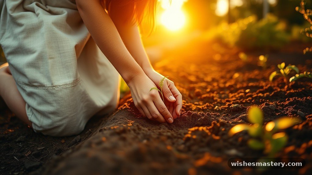 Inspirational wellness wishes about gardening and growth
